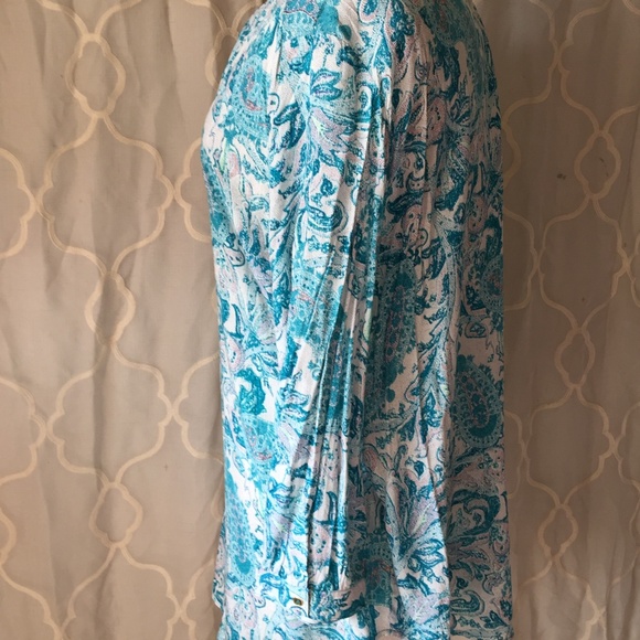 FINAL $ NEW GRAND & GREENE TURQUOISE PAISLEY TOP - Picture 8 of 8